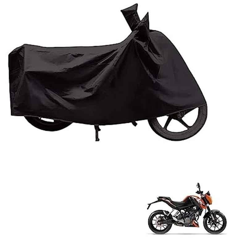 Kozdiko Polyester Black Dust & Waterproof Bike Body Cover with Mirror Pockets for KTM Duke 200