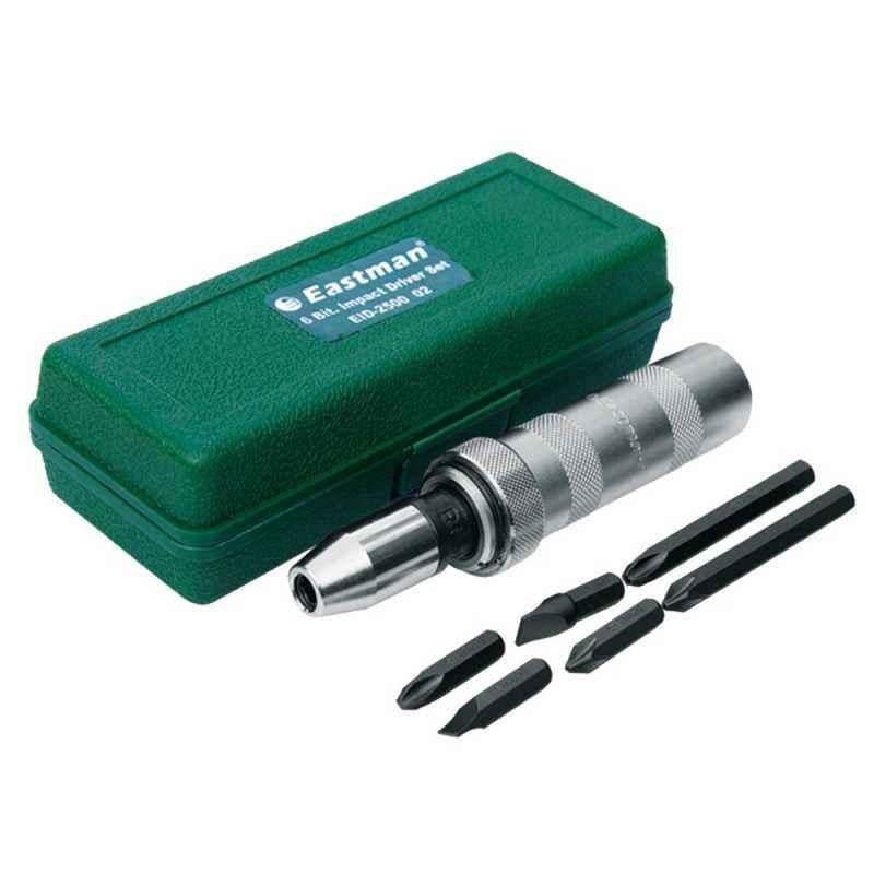 Buy Eastman Impact Driver Set CRV Bits Chrome Plated EID 2500