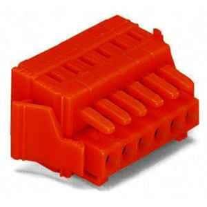 Wago 1.5 Sqmm 3.81mm 2 Pole Orange Lateral Locking Levers 1-Conductor Cage Clamp Female Connector, 734-202/037-000