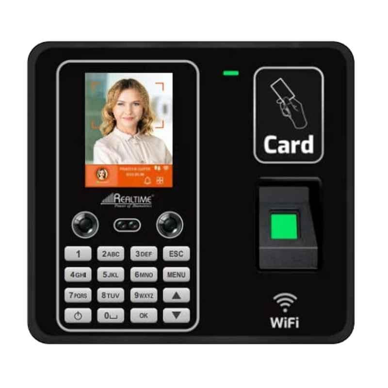 Realtime T304F+ Face & Fingerprint Biometric Time & Attendance Machine, Wi-Fi Enabled with Battery Backup