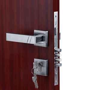 Saze Sierra 45x85mm Stainless Steel Satin Finish Mortise Main Door Lock with 4 Latches & Pull Handle