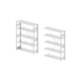 Godrej Altius Lite 1000x500x2200mm Steel Light Grey Storage Rack with 5 Layers (Pack of 2)