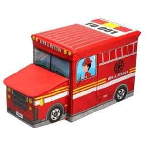 GTC 57x32x25cm Fire & Rescue Bus Portable & Foldable Laundry Box Cum Sitting Stool