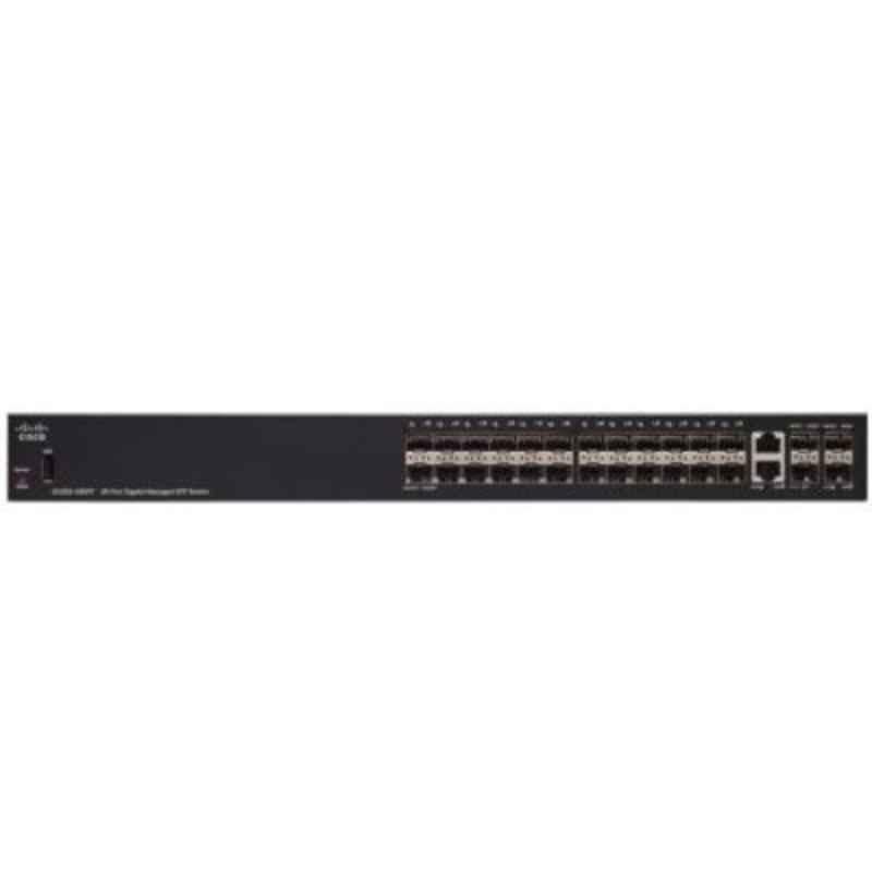 Cisco 128W 8 Max Port PoE 2xGbE SFP Black Managed Network Switch, SF35208MP