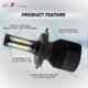 AllExtreme EX3SHW1 3 Side H4 55W White LED Headlight Bulb with Cooling Fan Head lamp Conversion Kit