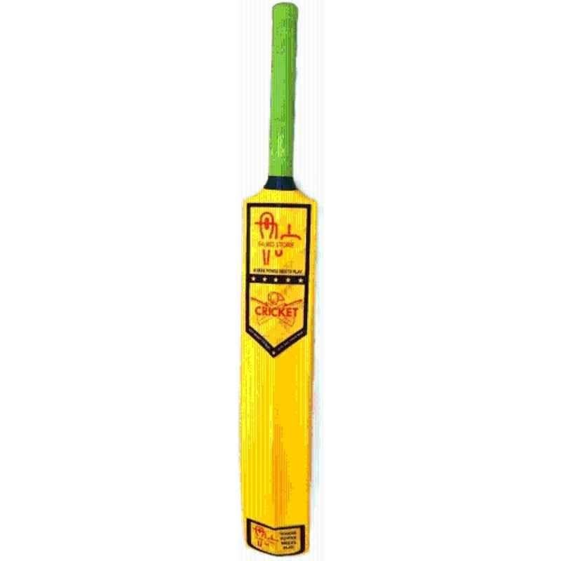 Fairbizps 34x4.5 inch PVC Yellow & Green Heavy Duty Cricket Bat for 12-14 Yrs
