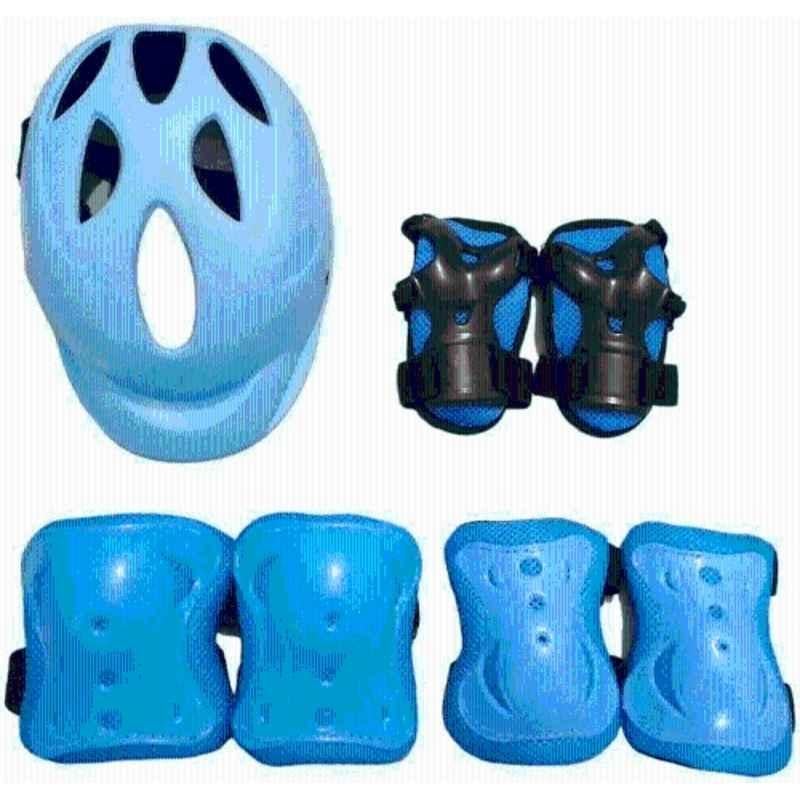 STYRKR Plastic & EVA Foam Light Sky Skating Protective Kit Cycling Safety Kit for Kids Set of 7 Pcs Skating Guard Cycling Kit