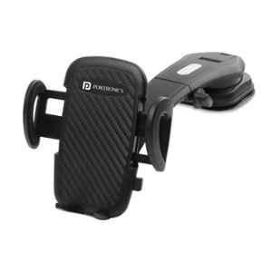 Portronics POR 1307 Black High Quality Plastic, Silicon Pad Car Mobile Holder