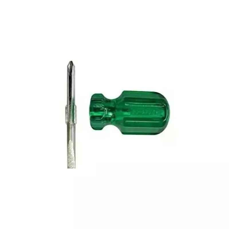 B K Jagan &a; Co Silver Steel 2-in-1 Stubby Screw Driver Green-picture-11