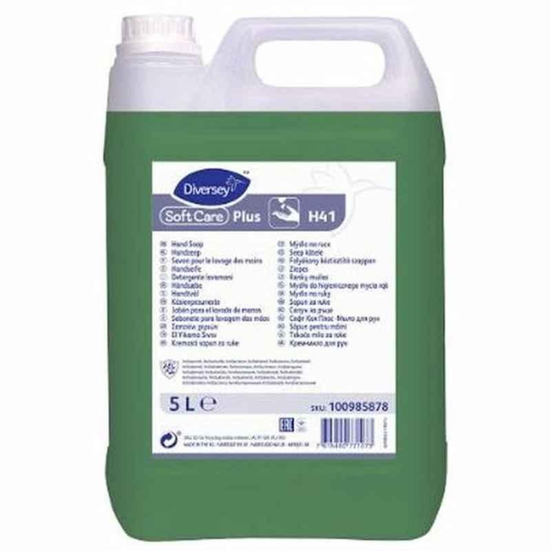 Diversey Soft Care Plus H41 Antibacterial Hand Soap, 100985878, 5 L