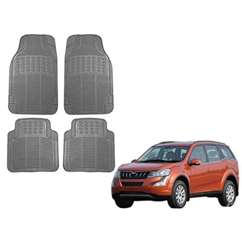 Kozdiko 4 Pcs Grey Rubber Car Mat Set for Mahindra XUV 500