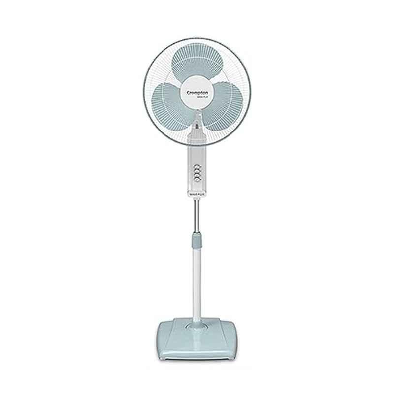 Crompton Wave Plus 60W 1350rpm Blue 3 Blade Pedestal Fan with 2 Years Warranty, PFHFWAVPL16PBL, Sweep: 400 mm