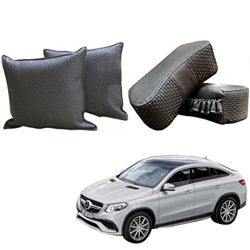 Kozdiko One Pair Grey Neck Rest & One Pair Cushion Combo for Mercedes Benz B-Class