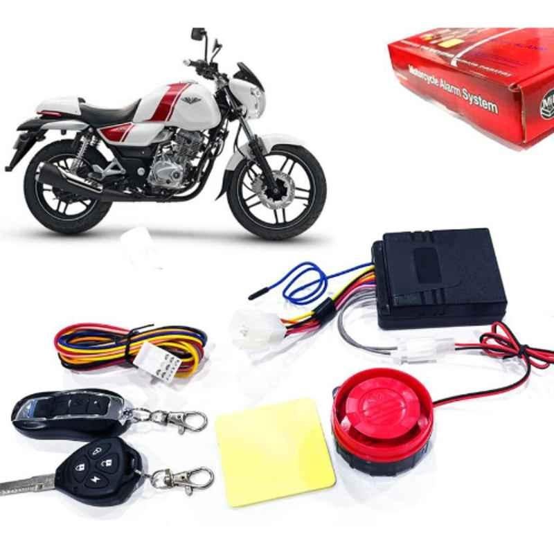 Auto Pearl 12V Black Two-Way Anti Theft Motorcycle Alarm Kit with 2 Pcs Remote for V15