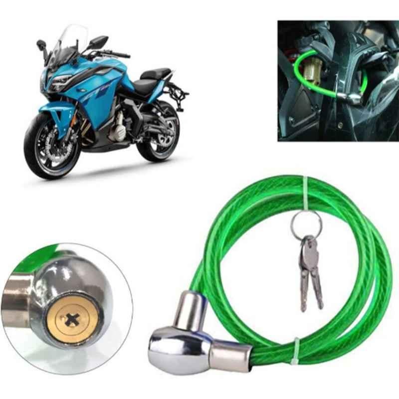Auto Pearl PVC & Plastic Green Heavy Duty Cable Lock for 650GT BS6, 045