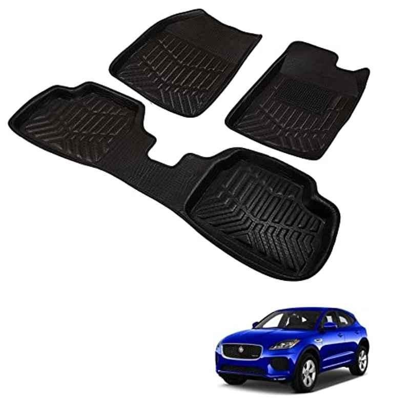 Kozdiko 3D Black Car Foot Mat Set for Jaguar E-Pace, dshbdhb251