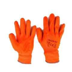 SSWW Orange Nylon Shell with Half PVC Gloves, Size: M (Pack of 180)