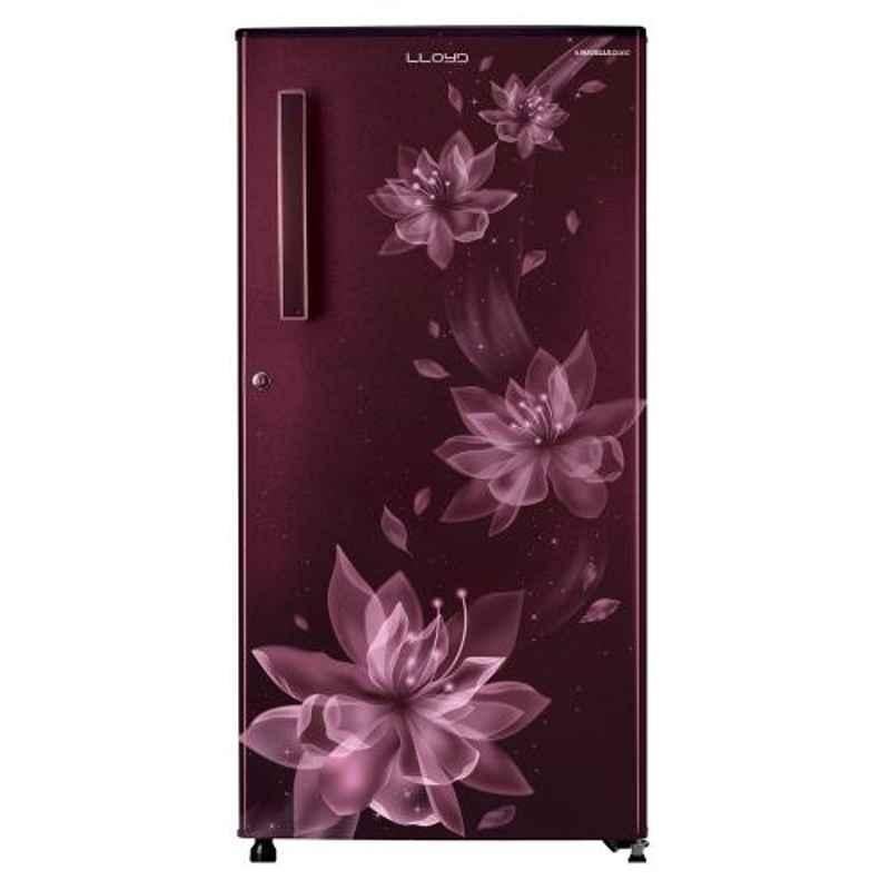 Lloyd 115W 190L Floral Astral Red Direct Cool Refrigerator with Handle, GLDC203PARS2PA