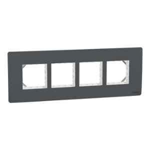 Schneider Electric Miluz ZeTa Polycarbonate 8 Module Anthracite Grid & Cover Frame, MZCP8MH_AN