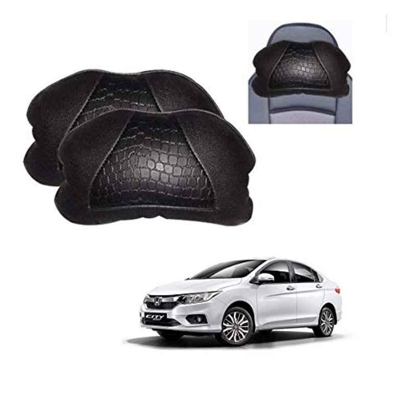 Kozdiko 2 Pcs Black Neck Rest Cushion Pillow Set for Honda City 2017