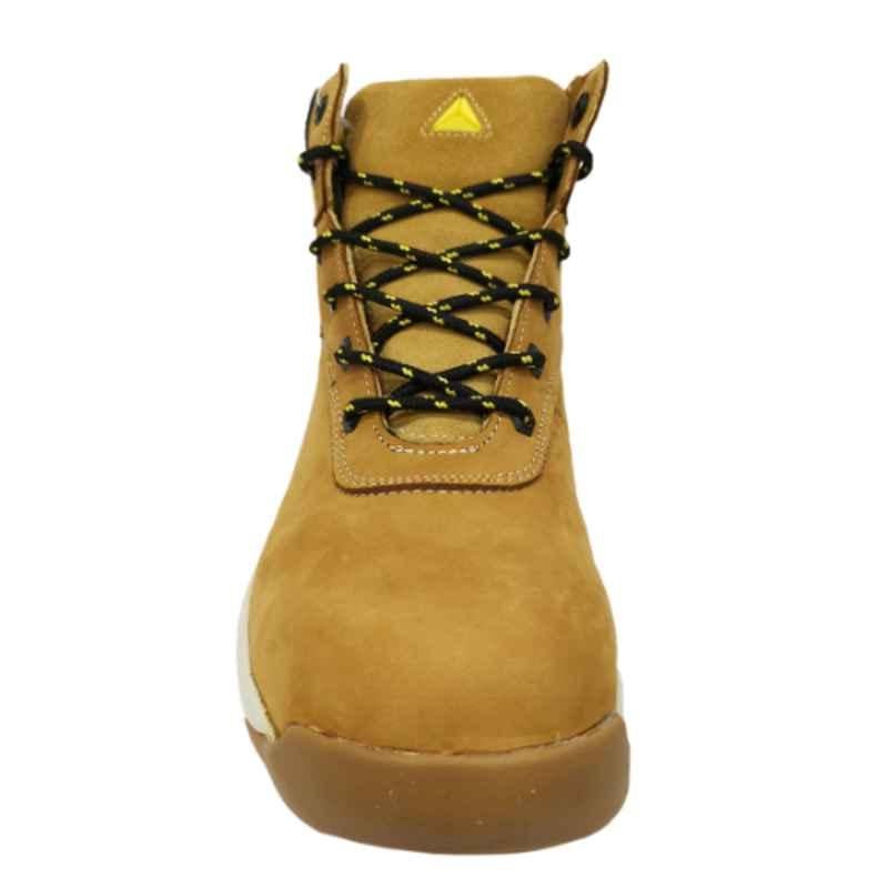 Deltaplus VE Saga Leather Beige & Black Safety Shoes, Size: 42