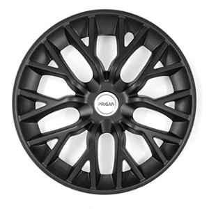 Prigan 4 Pcs 14 inch Matte Black Press Fitting Wheel Cover Set for Nissan Micra