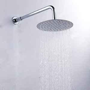 ZAP 6x6 inch Stainless Steel 304 Overhead Shower with 18 inch Circular Arm