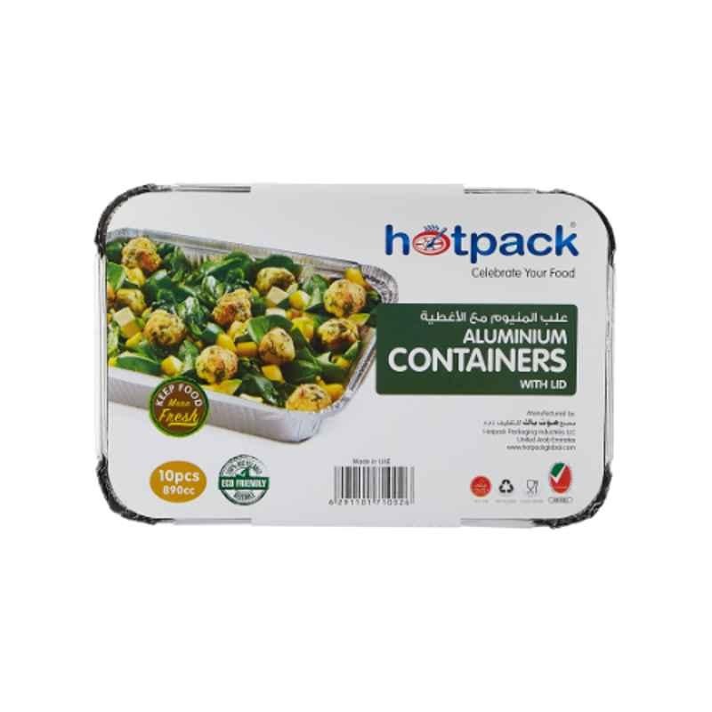 Hotpack 10Pcs 890CC Aluminium Container Set, HSM8389