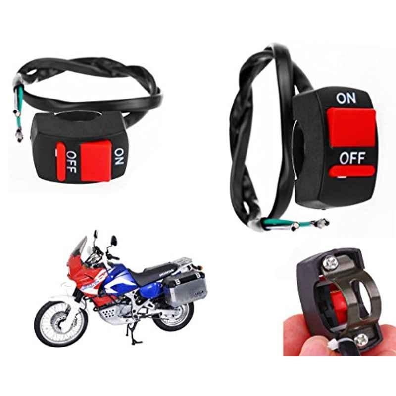 Auto Pearl 7/8 inch 12V Bike Fog Light Handle Bar Switch for Honda XRV Africa Twin