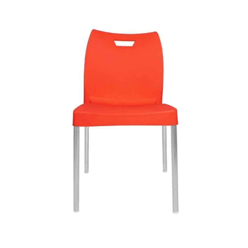 Diya Max Red Solid Back Plastic Chair without Arm