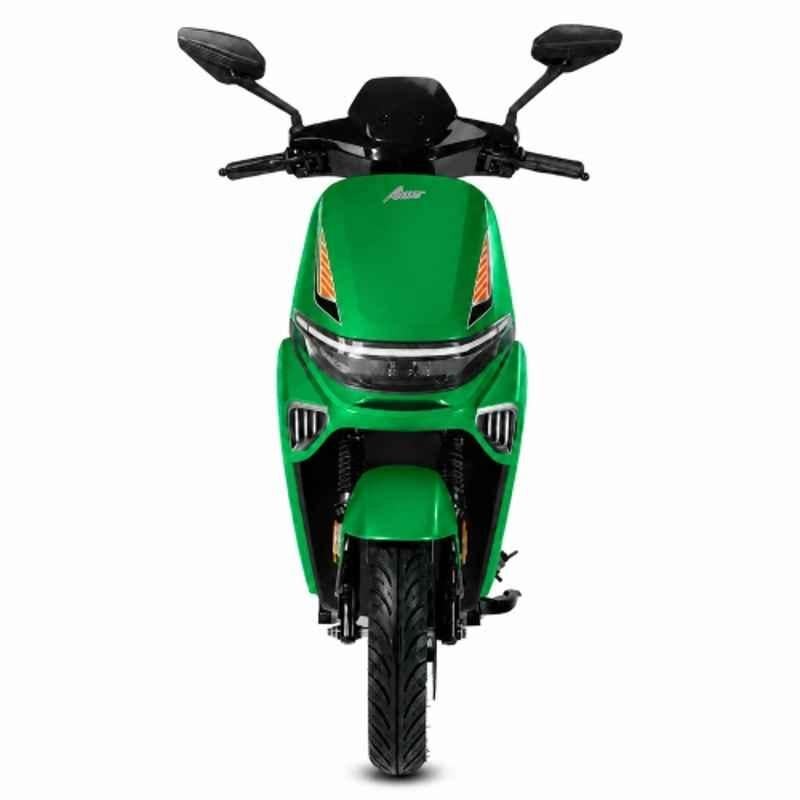 Amo Electric Bikes Brisk LA 25km/hr 60V Non RTO Green Electric Scooter with 60-70 km Per Charge Range