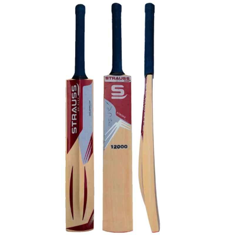 Strauss 86x12x5cm Short Handle English Willow Wooden Cricket Bat, ST-1554