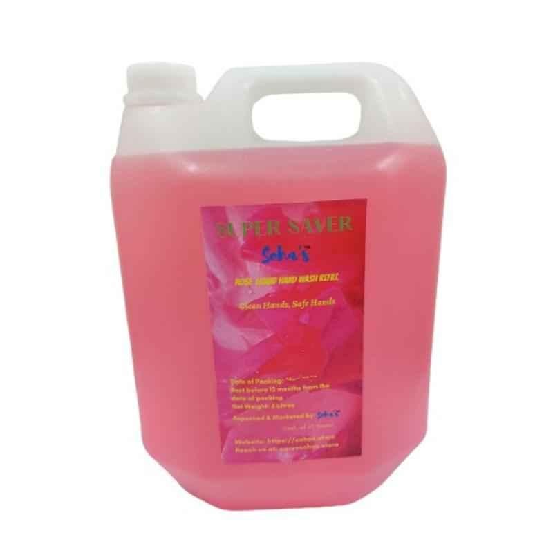 Sohas 5L Rose Liquid Hand Wash Refill, SA-LHWR5L-R