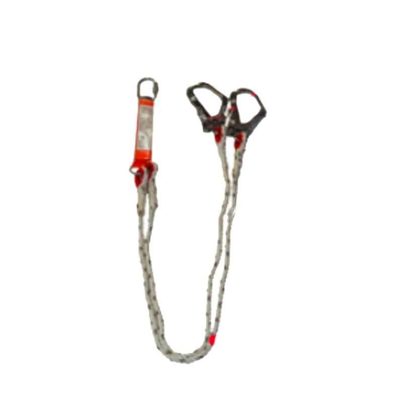 Safemax 2m Twisted Polyamide Rope Forked Lanyards with Energy Absorber, PN 351