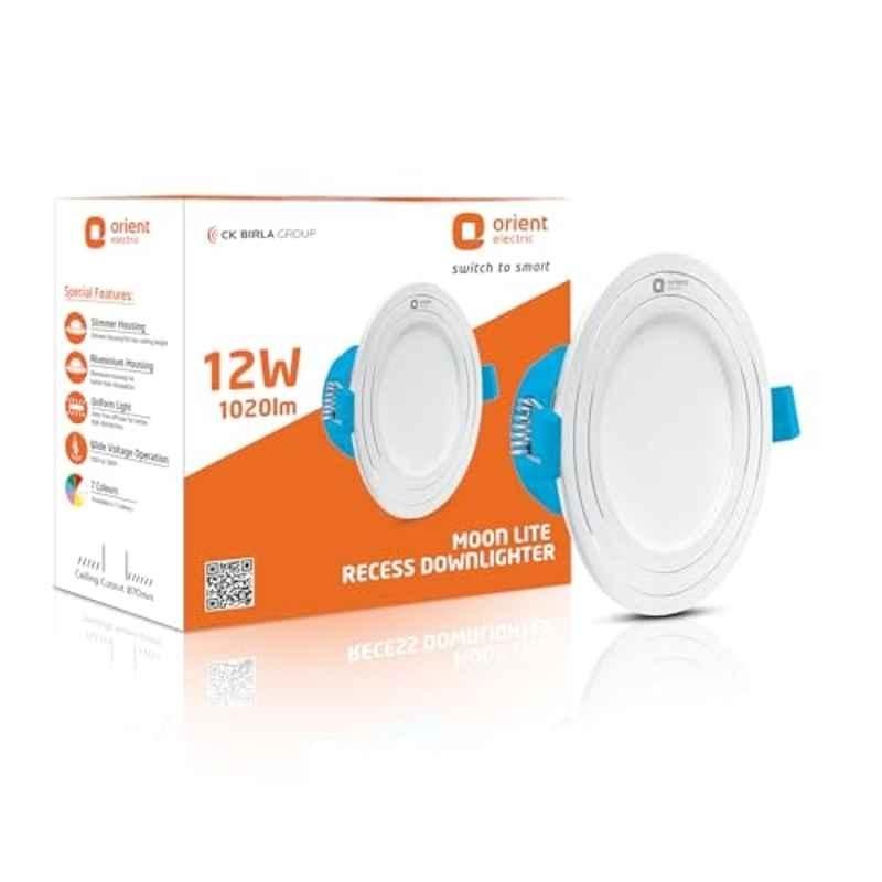 Orient Electric Moonlite 12W3000K Warm White LED Downlight for 3 inch Junction Box
