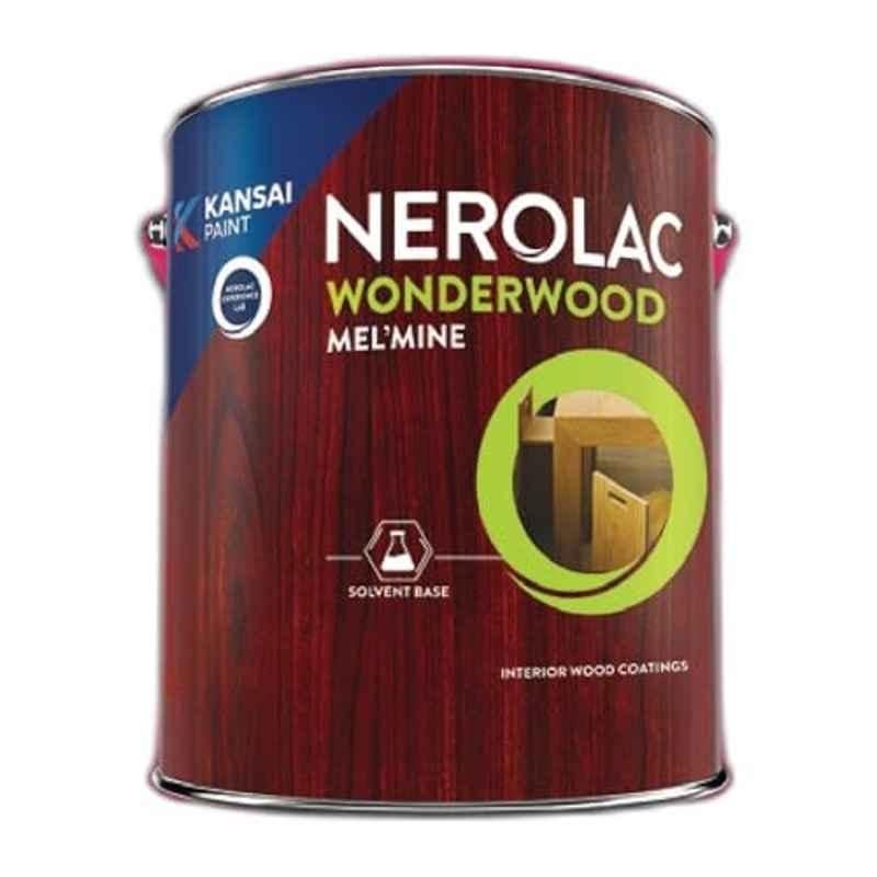 Nerolac Wonderwood Melamine 1 Litre Clear Glossy Wood Coating with Scratch, Stain Resistant & FastDrying