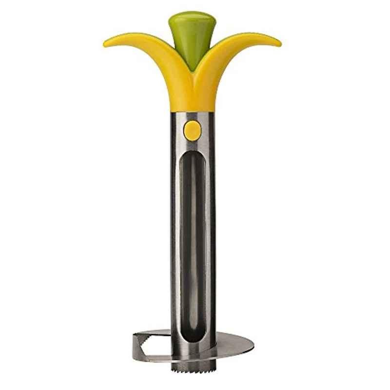 MSC International 4x5 inch Stainless Steel Yellow Pineapple Corer Slicer, 30666