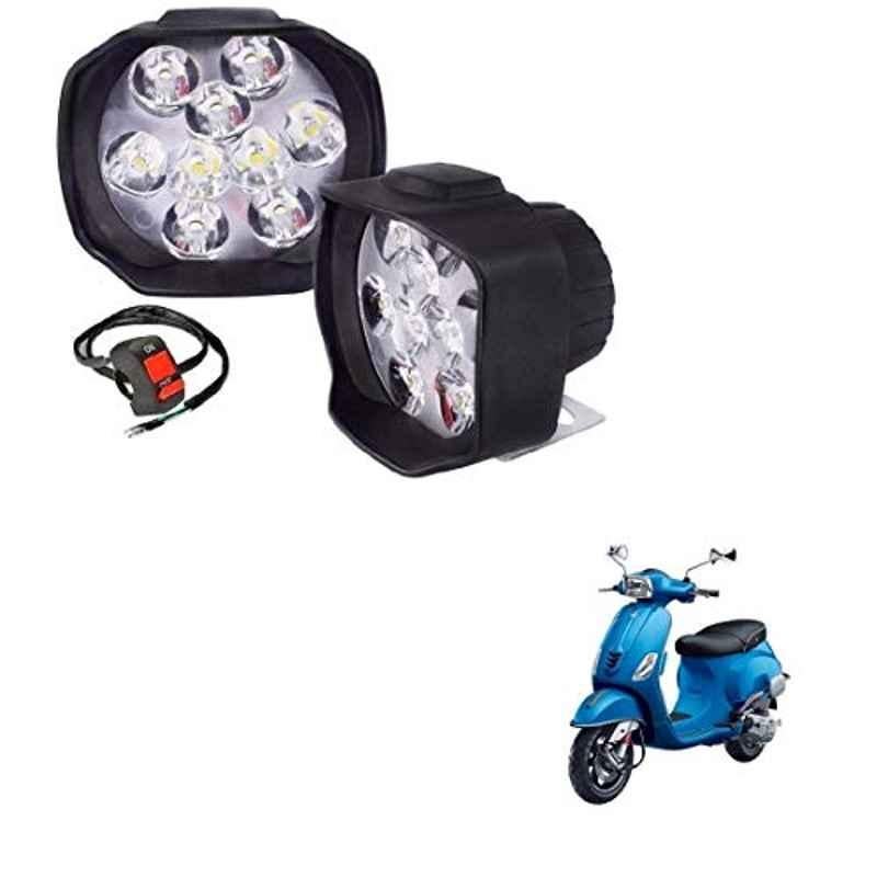 Kozdiko 2 Pcs Sheen 9 LED 6000k Cree LED Transformer Bumble Bee Style LED Fog Light Set for Vespa SXL 150