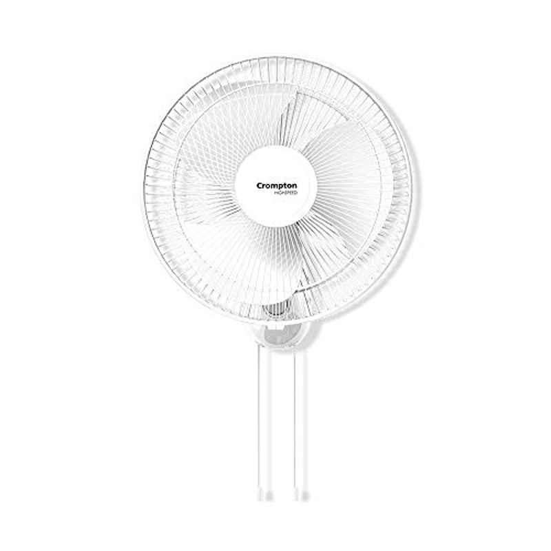 Crompton Torpedo 125W 2100rpm Polypropylene KD White High Speed Wall Fan with 2 Years Warranty, WMHSTOR16KDW, Sweep: 400 mm