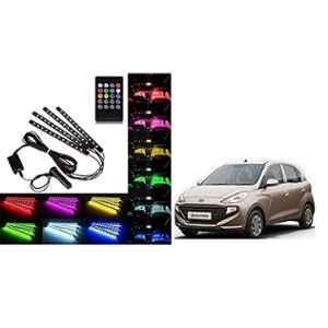 Kozdiko 4-in-1 12 LED Atmosphere Interior Decorative Foot Strip Light Set for Hyundai Santro 2018