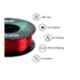 eSUN 1.75mm TPU Red Filament for 3D Printing, 3IDEA-ESUN-TPU-TRNS-RED