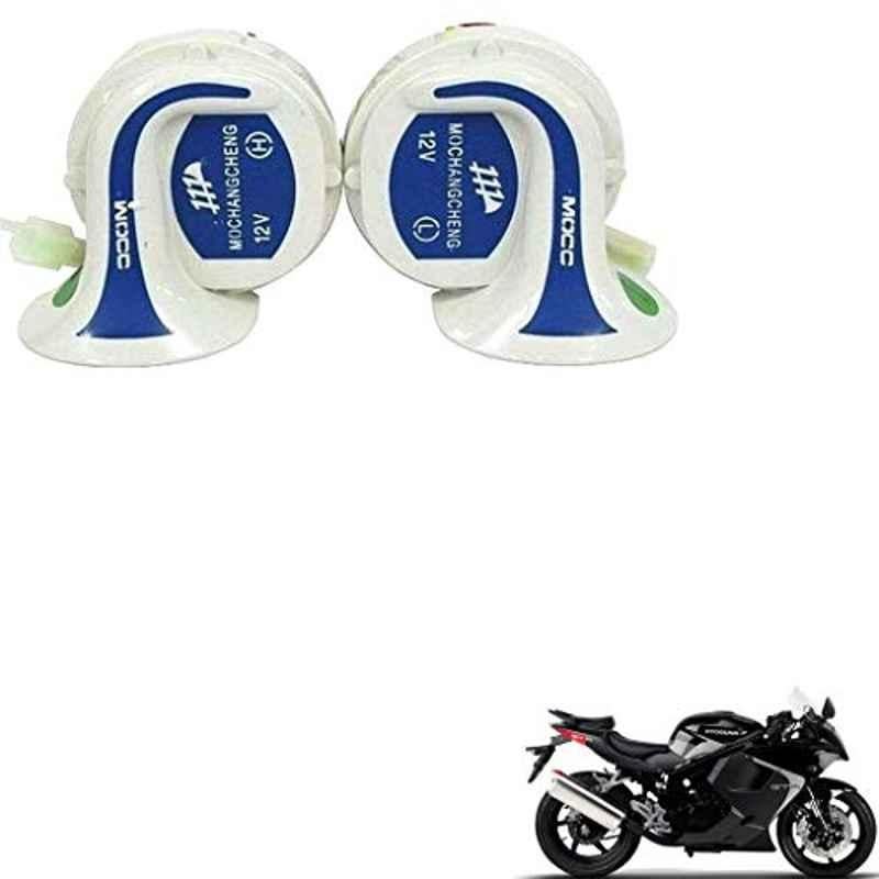 Kozdiko 2 Pcs 18-in-1 Mocc Bike Digital Tone Magic Horn Set for Hyosung GT250R5