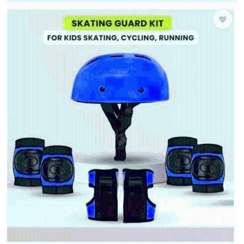 STYRKR Plastic & EVA Foam Blue Skating Kit for Protective Kit (Kids, Beginner) 4-in-1 Protective Kit Set Skating KitKIT-797