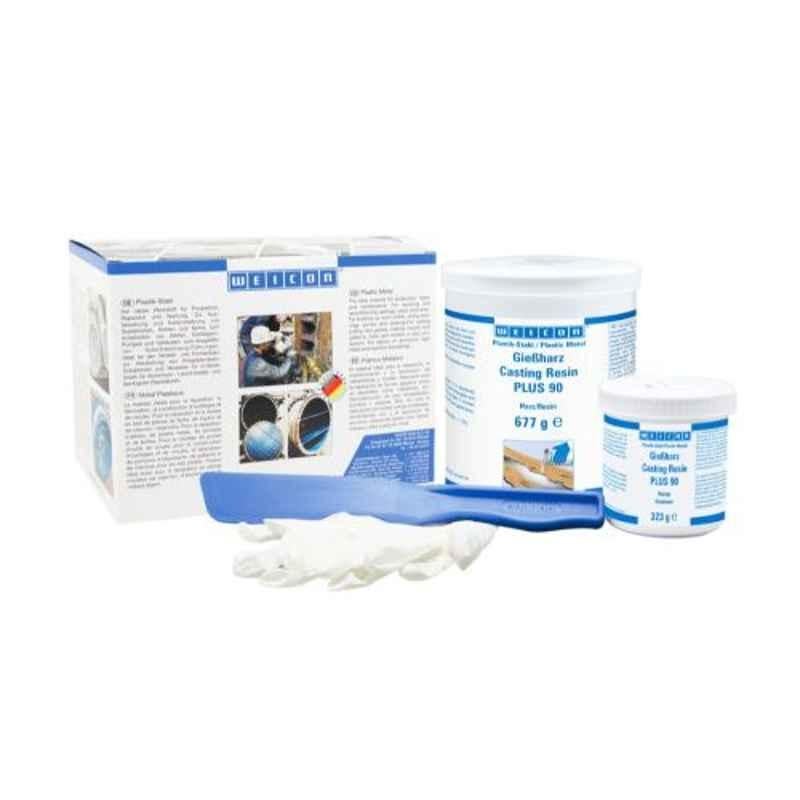Weicon Plus 90 1kg Epoxy Casting Resin with Hardener Crystal Clear, 10523010
