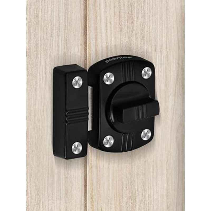 Plantex Zinc Alloy Black Door Latch Lock for Door,DTM-606