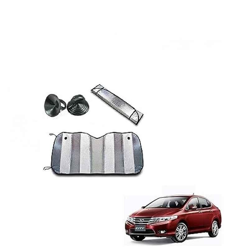 Kozdiko Aluminium Foil UV Protection Silver Windshield Sun Shade for Honda City Ivtec Old
