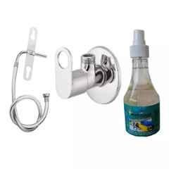 Fastgear 3 Pcs Prime Stainless Steel Silver Chrome Finish Bathroom Faucet Set, FG2334