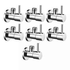 Fastgear Turbo Stainless Steel Silver Chrome Finish Angle Valve, FG1196 (Pack of 7)