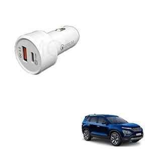 Kozdiko 3A 18W Plastic Fast Charging Mini Car Charger with Dual Output for Tata New Safari 2021