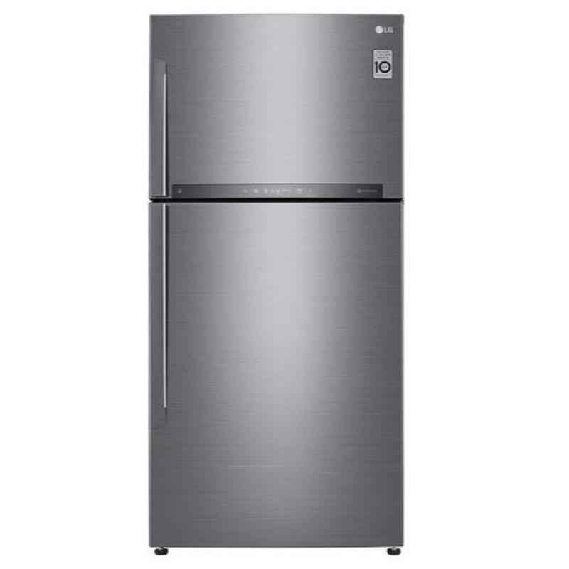 LG 630L 3 Star Platinum Silver Frost Free Double Door Refrigerator, GR-H812HLHU